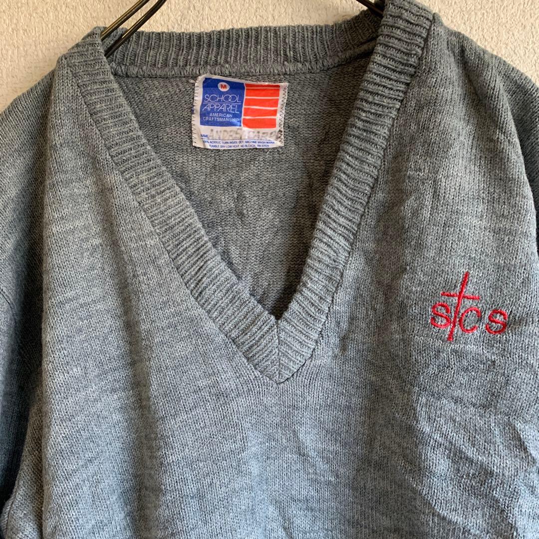 School Apparel グレー Vネックスクールセーター 【M】 — image 3