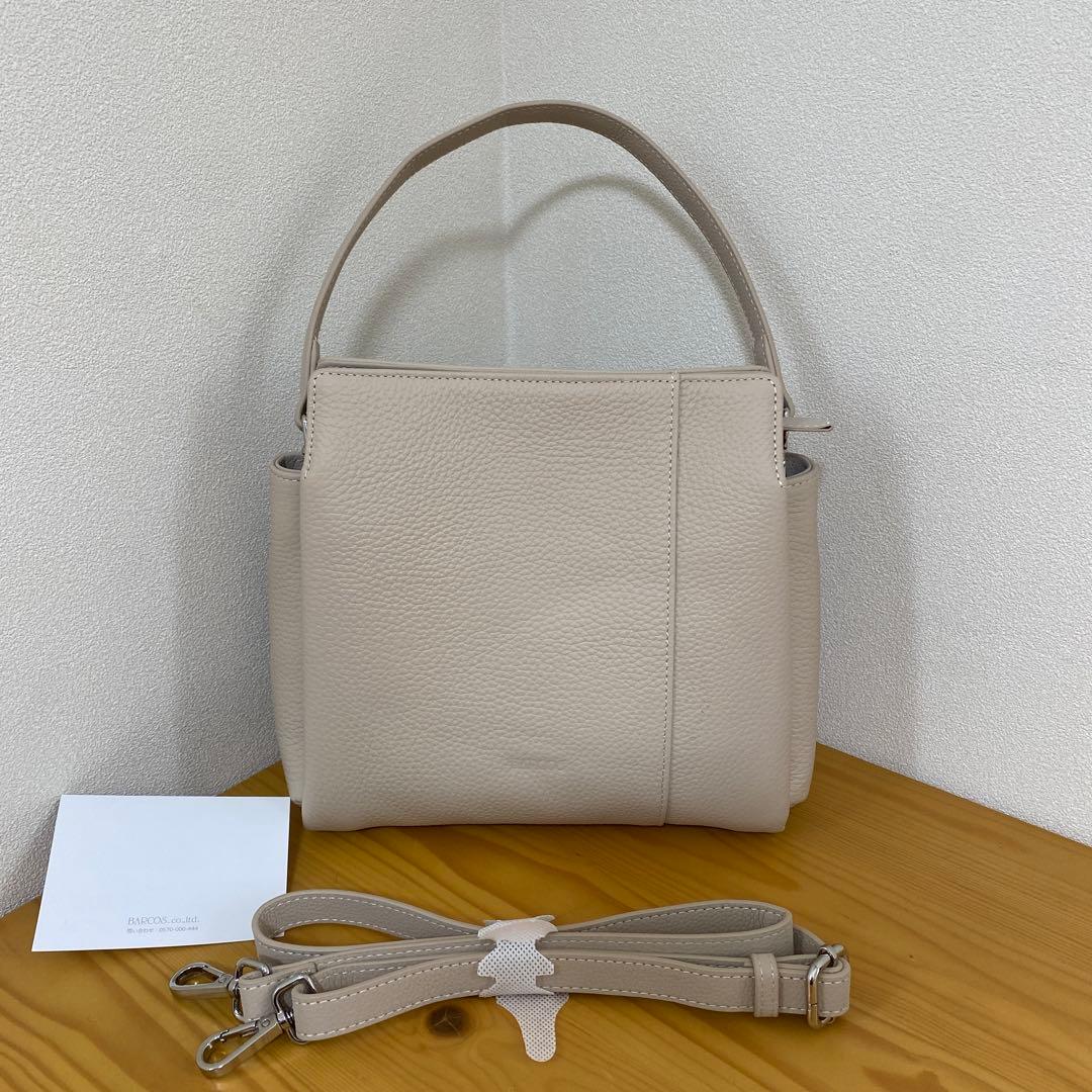 新品　未使用　バルコス　BARCOS レザー　ハンドバッグ　ショルダーバッグ — image 2