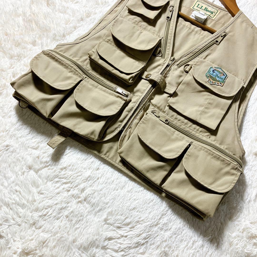 L.L.Bean フィッシングベスト ベージュ マルチポケット アウトドア S — image 4