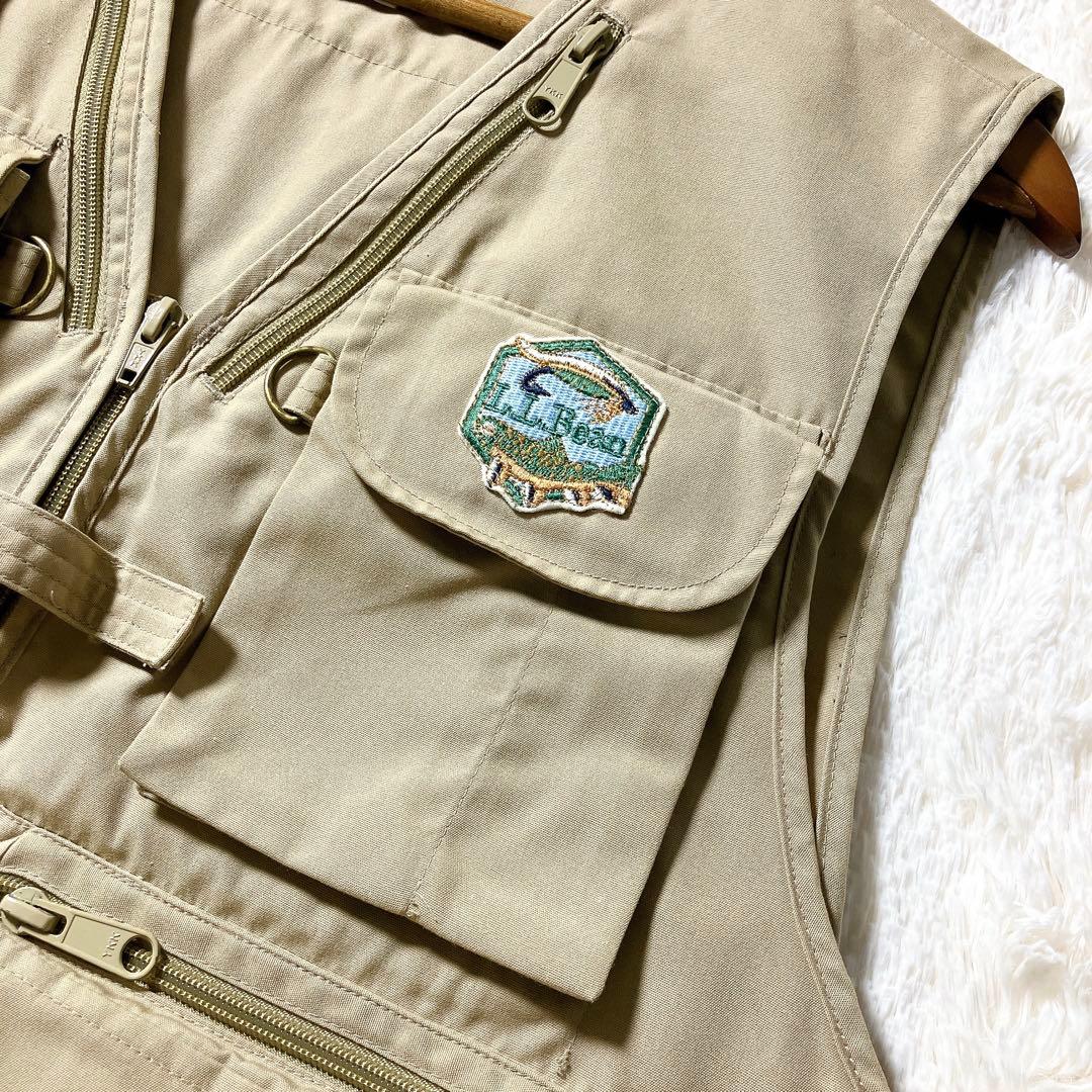 L.L.Bean フィッシングベスト ベージュ マルチポケット アウトドア S — image 5