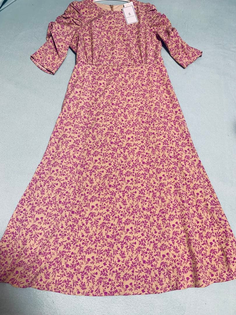 ロペピクニック花柄 パフスリーブ ロングワンピース38新品タグ付き — image 3