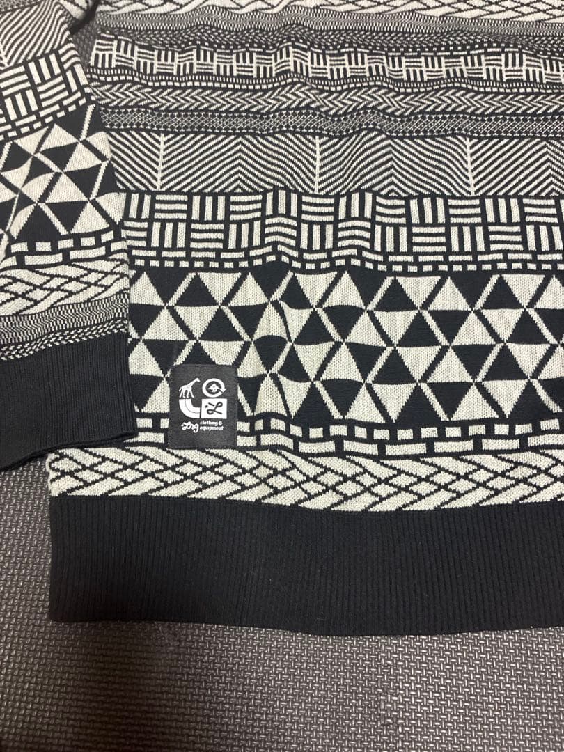 LRG ニット セーター 総柄 ブラック ホワイト — image 3