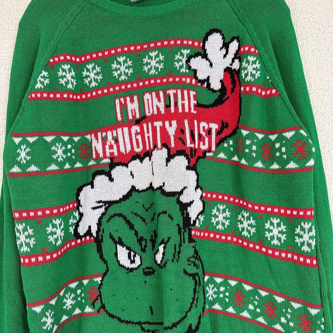 ザグリンチ公式キャラクターニットセーター緑XLアグリークリスマス — image 2
