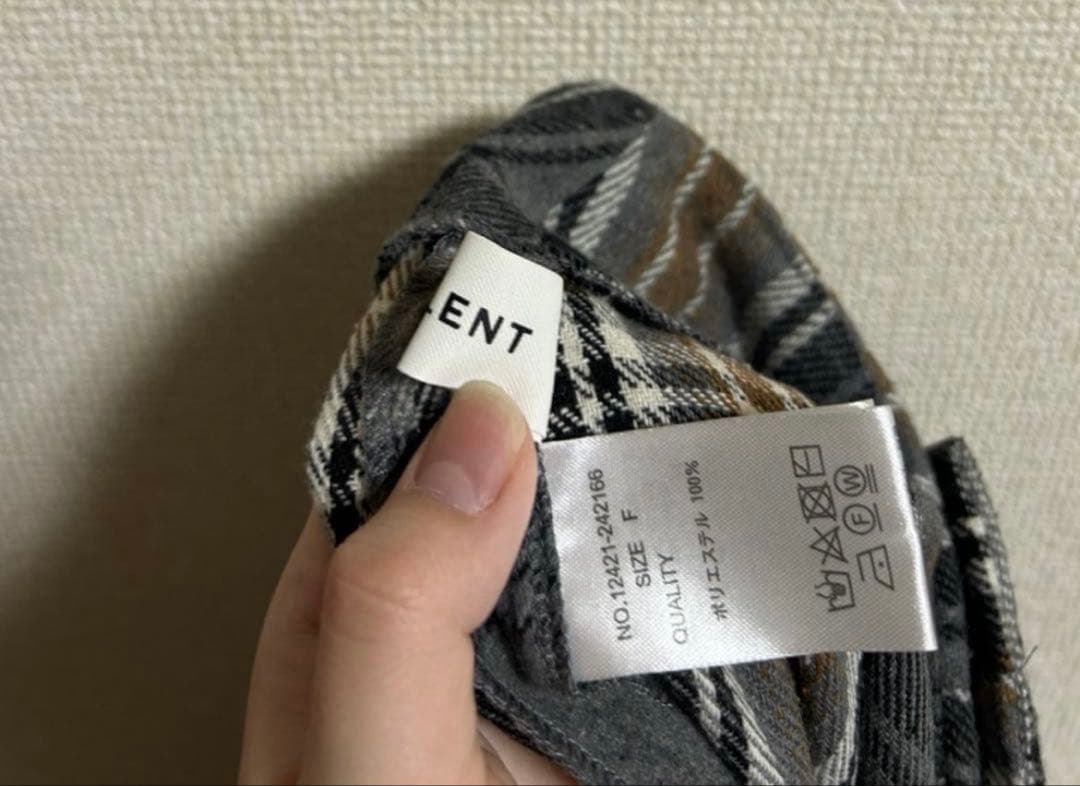 ACLENT アクレント　Volume wrap check skirt — image 4