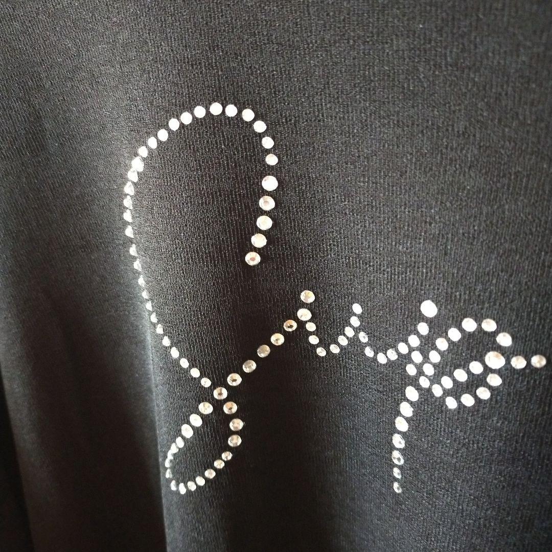 ブラック ストーン装飾 長袖Tシャツ M — image 2