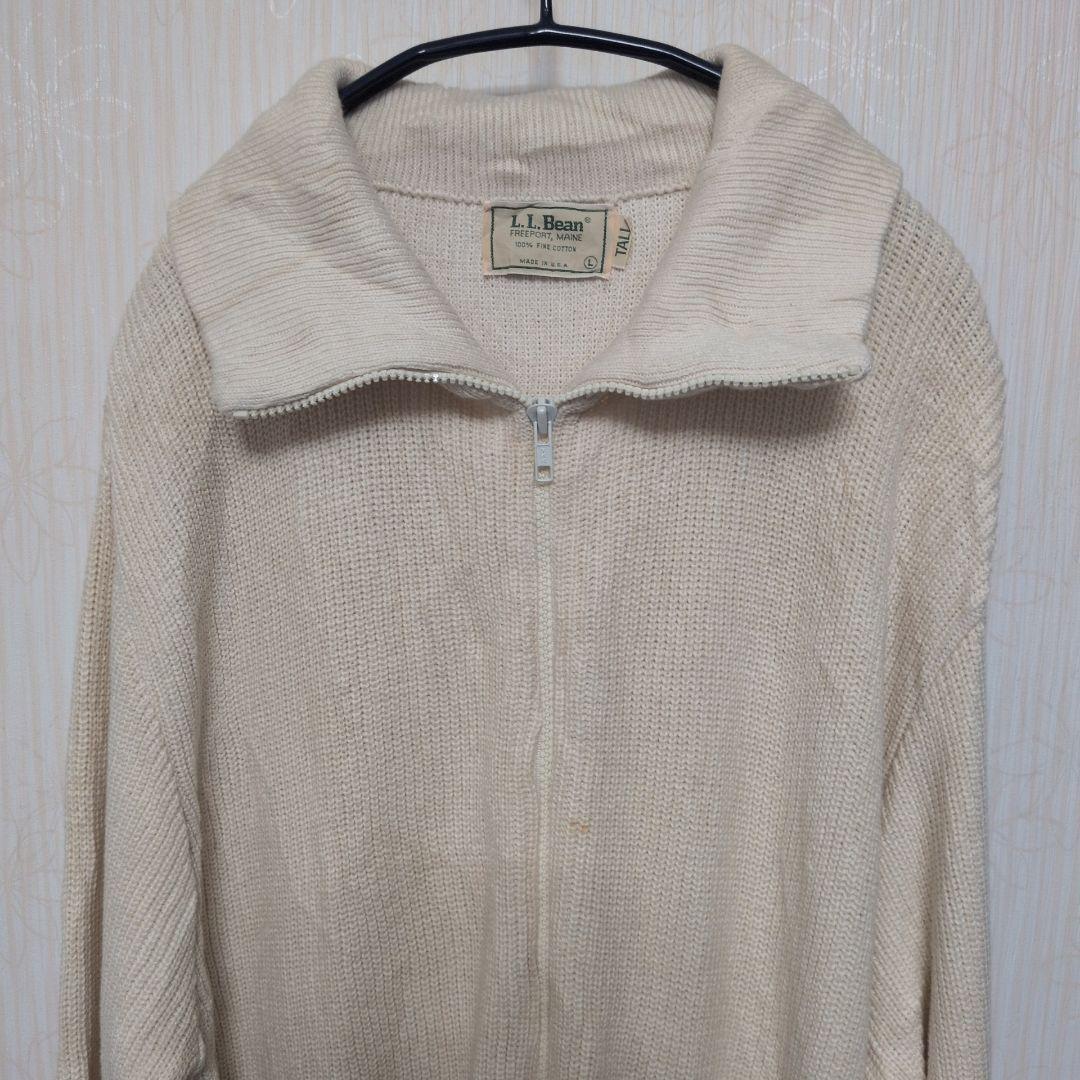90s USA製 LLBean ジップセーター 2XL相当 超ロング丈＆袖丈 — image 4