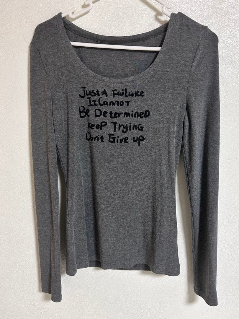 SHEIN　ロゴTシャツ　グレー　37115866 — image 2