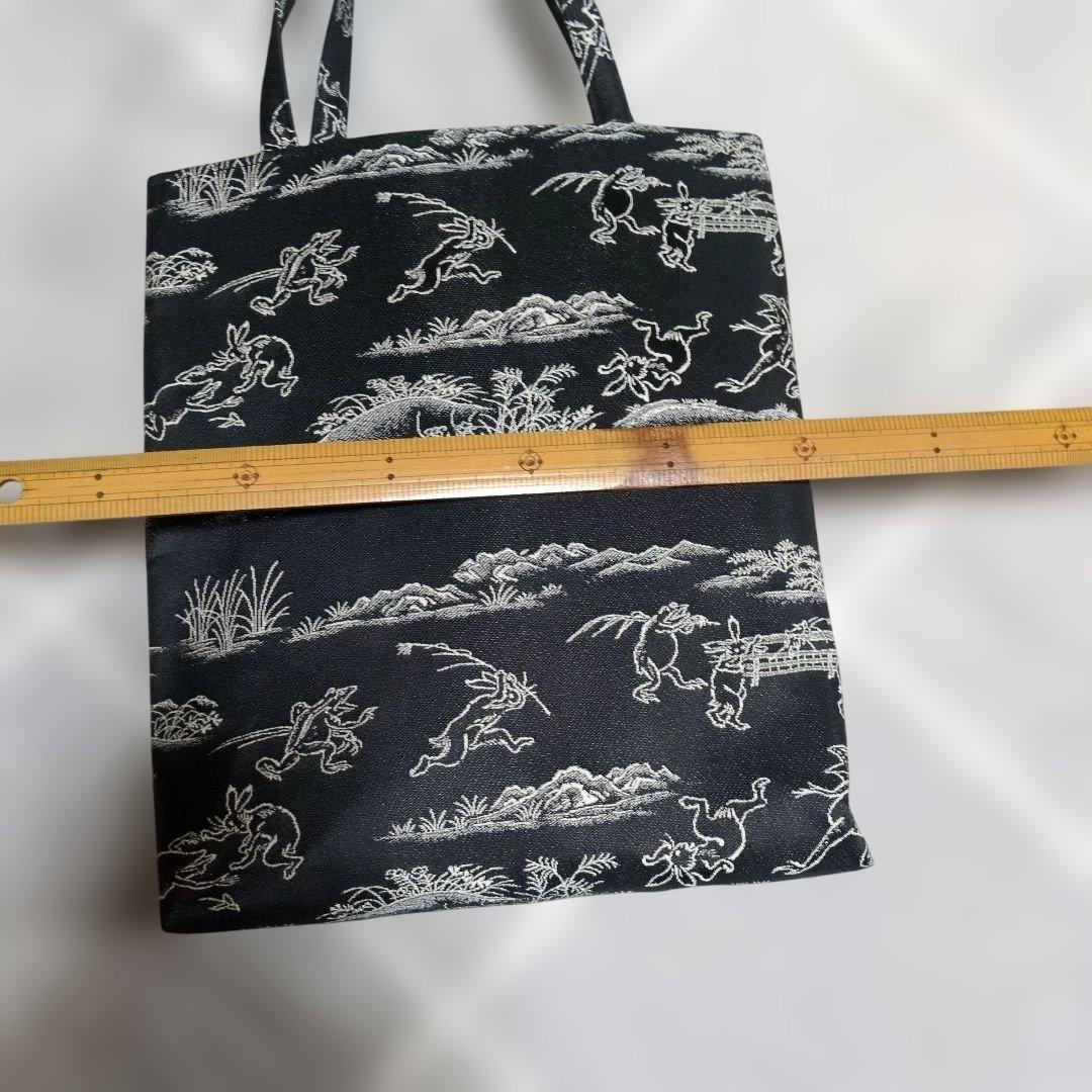 最終価格！鳥獣戯画柄の手提げバック　新品未使用 — image 3
