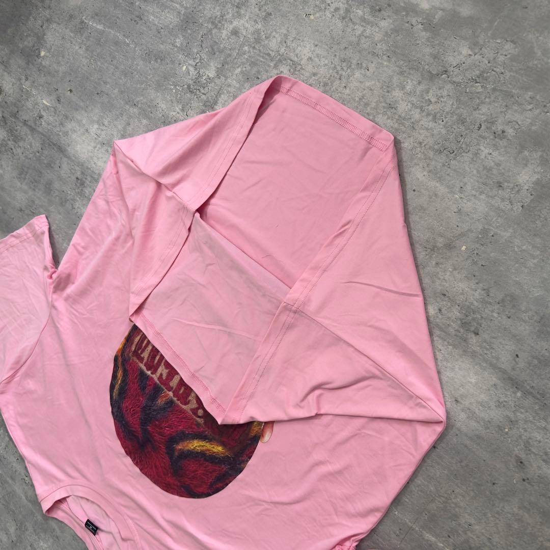Burning Life フロントプリント Tシャツ ピンク M グラフィック — image 5