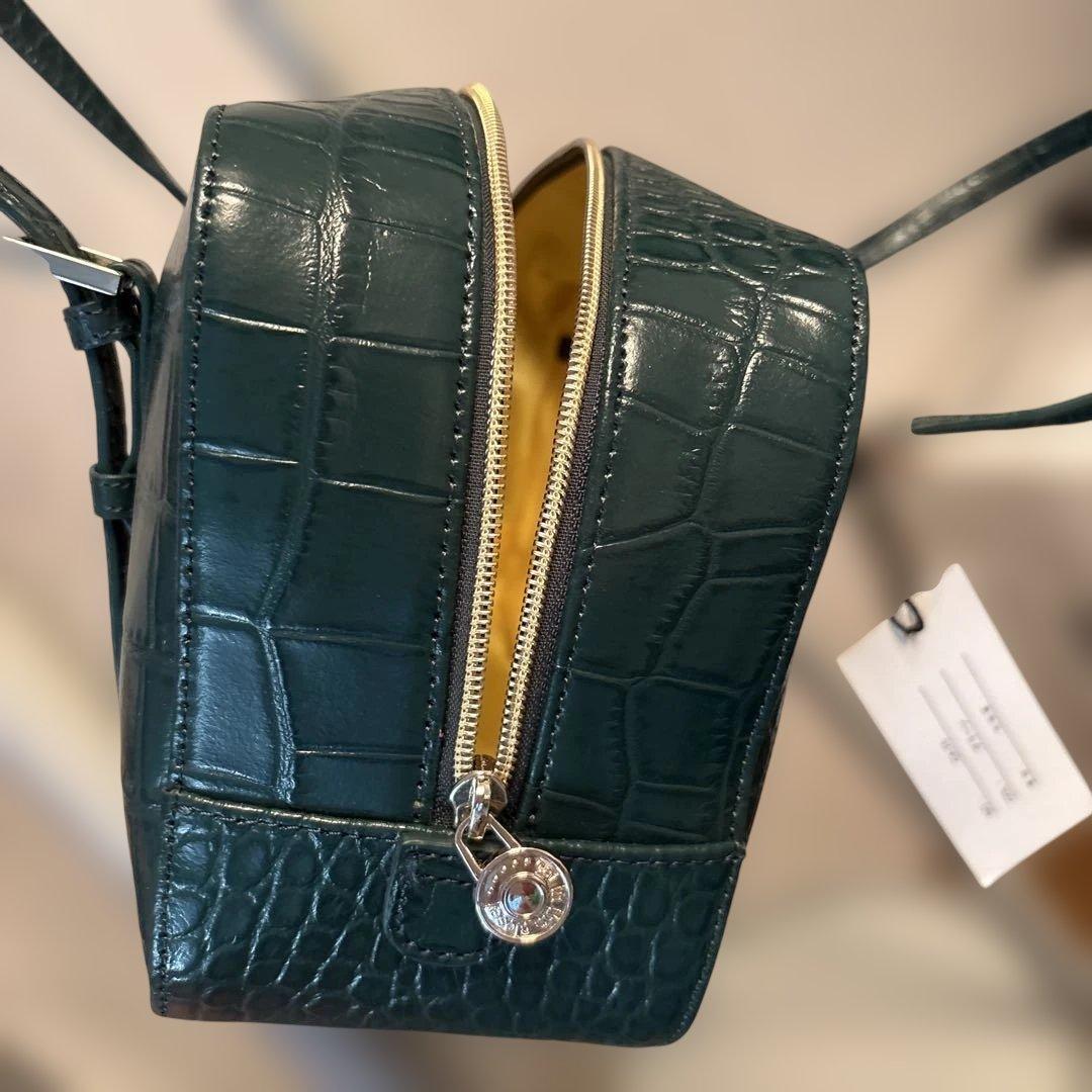 新品　cat in the closet クロコ型押し ハンドバッグ　グリーン — image 3