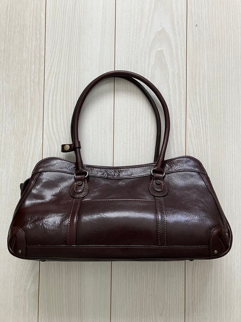 Dakota リードクラシック レザー ハンドバッグ ブラウン 本革 平成レトロ — image 2