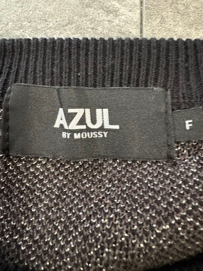 AZUL BY MOUSSY 総柄 ニット セーター ブラック F — image 3
