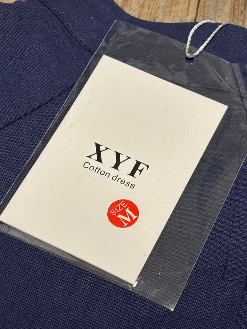 【新品・未使用】XYFコットンドレス　カラーボタントップス　ネイビー　M 新生活 — image 5