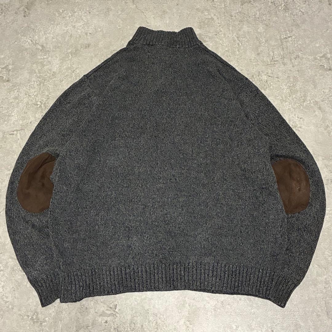 CHAPS ハーフボタン エルボーパッド コットン ニット XL アメカジ — image 2