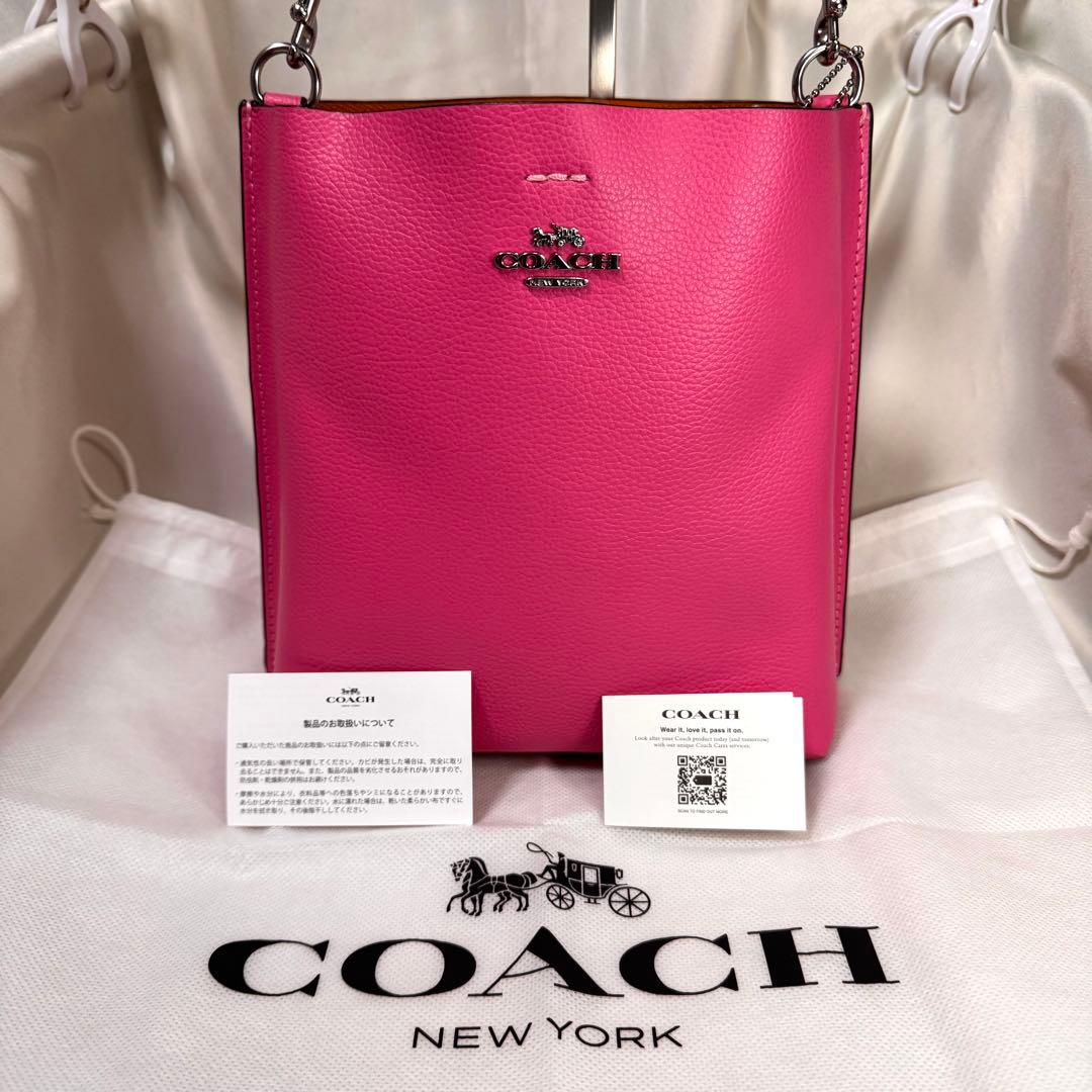 COACH コーチ　モリーバケットバック22 レザー本革　未使用に近い — image 4