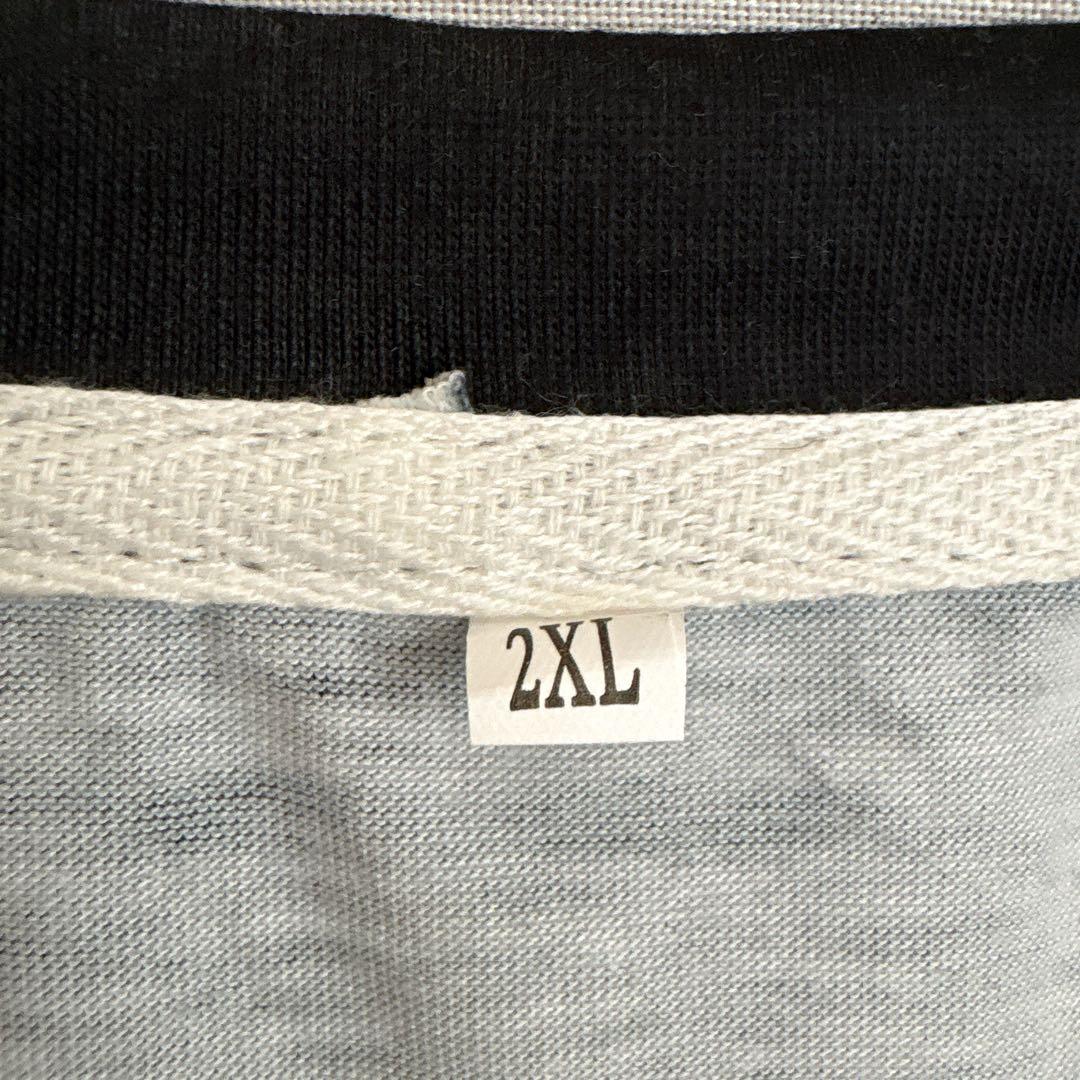 ビッグサイズ グラデーション カットソー クルーネック モノトーン 2XL 黒白 — image 4