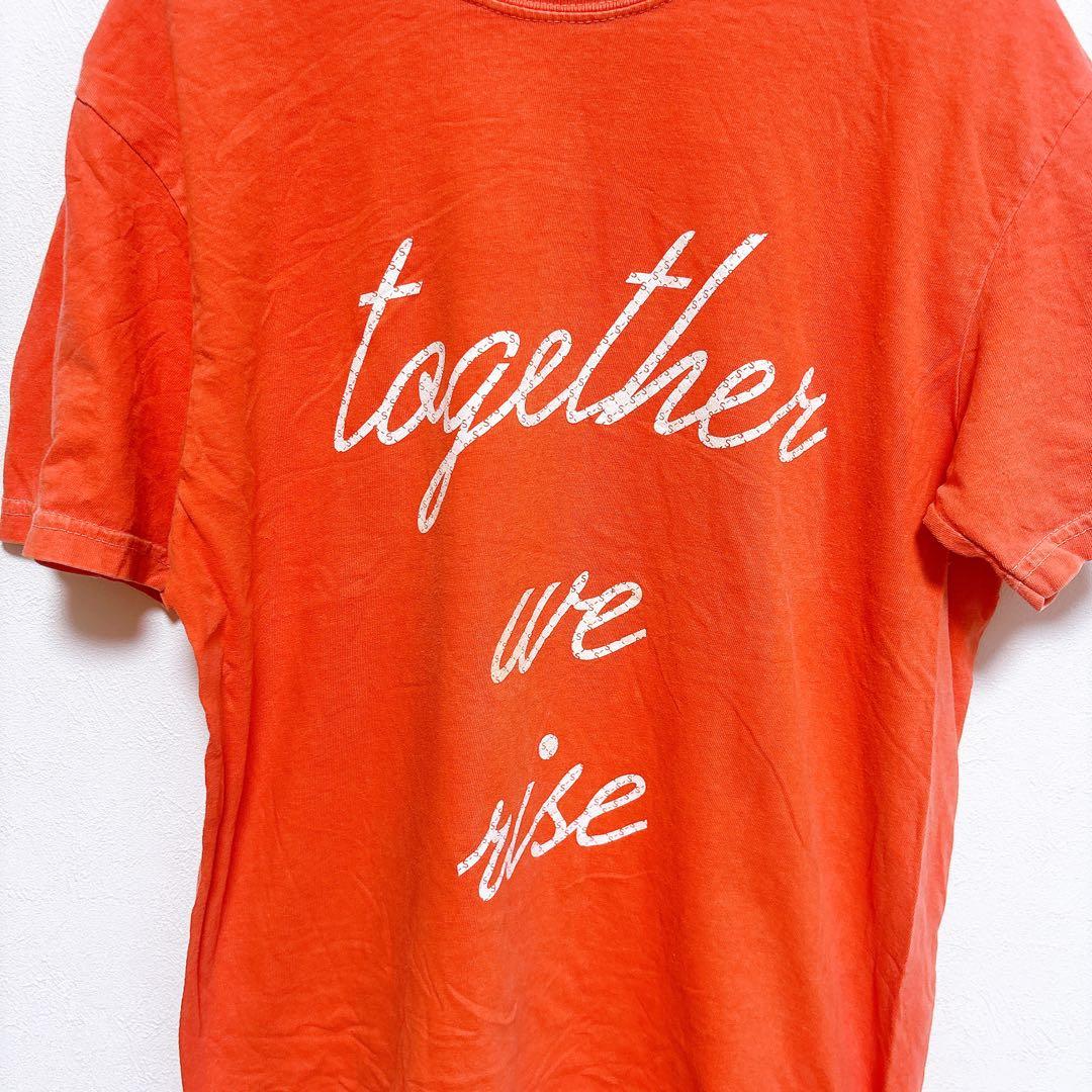 コンフォートカラーズ Tシャツ クルーネック ロゴ M 橙 綿 オレンジ 半袖 — image 2