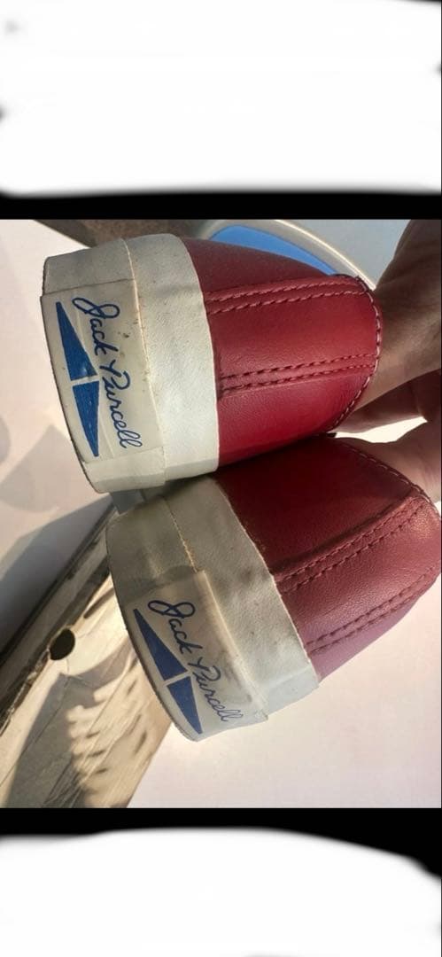 90s USA製 コンバース ジャックパーセル 赤レザー 25センチ 新品 — image 5