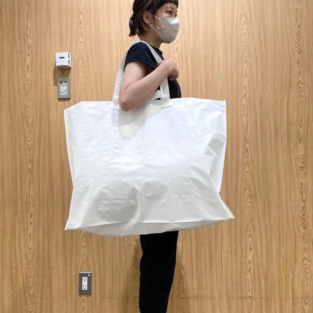 無印　MUJI ポリプロピレン　シェア　バッグ　ホワイト　エコバック　大 — image 3