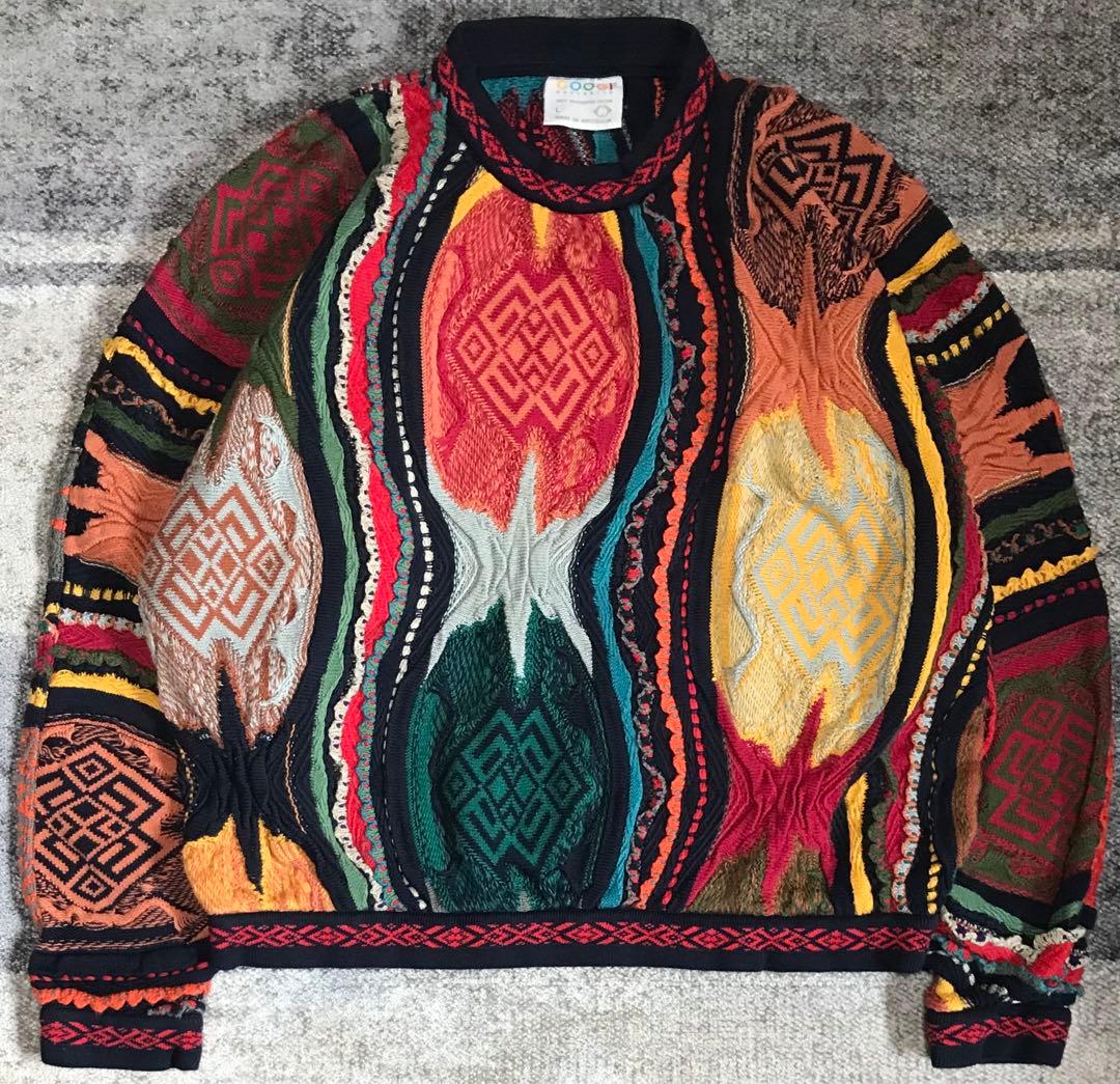 強烈な個性 異次元のデザイン 芸術 COOGI コットン ニット セーター L — image 2