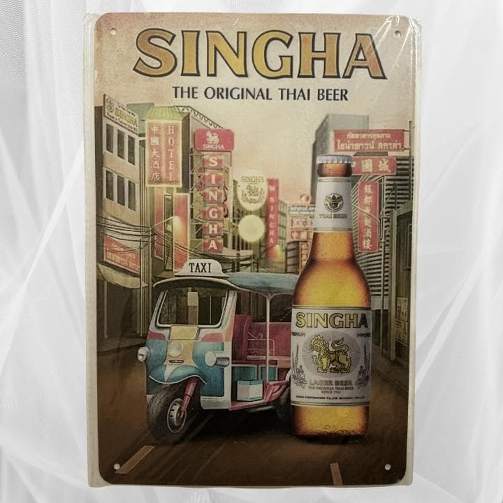 タイ製 SINGHA シンハービール 金属看板 3枚セット — image 2