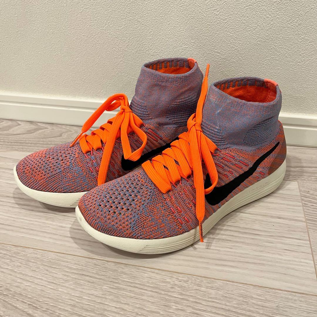 美品 NIKE ルナエピック フライニット 23cm オレンジ×ブルーグレー — image 2