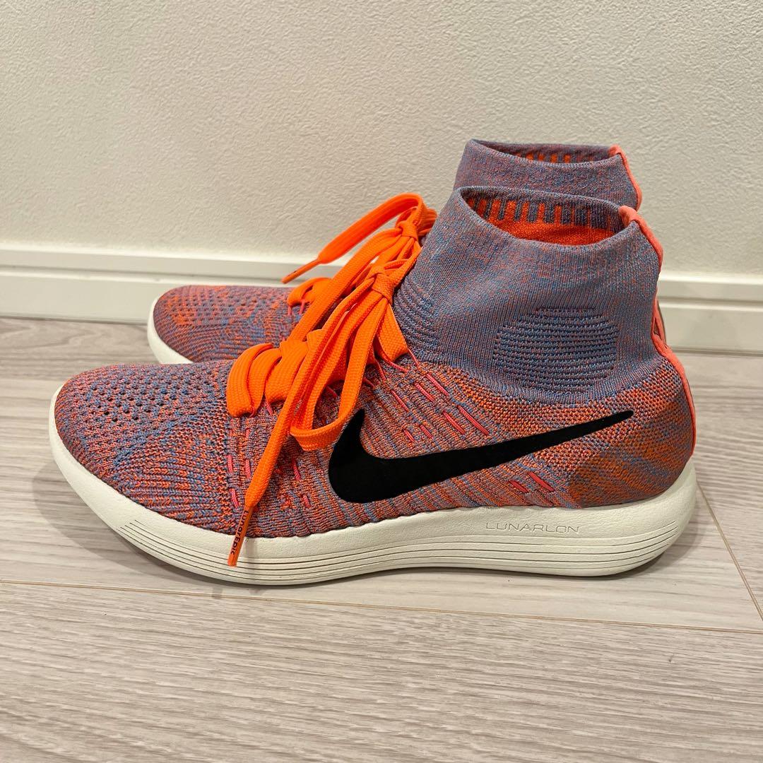美品 NIKE ルナエピック フライニット 23cm オレンジ×ブルーグレー — image 4