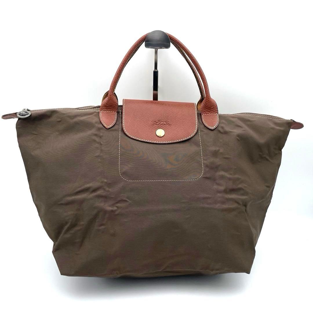 LONGCHAMP ロンシャン ルプリアージュ ハンドバッグ ナイロン レザー — image 2