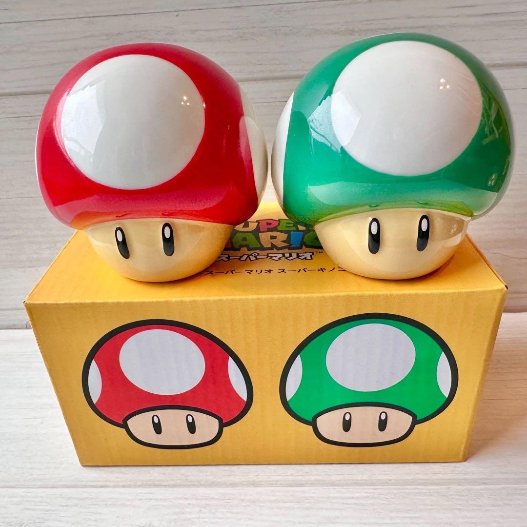 即日発送 調味料入れソルト＆ペッパー スーパーマリオスーパーキノコ・1UPキノコ — image 2
