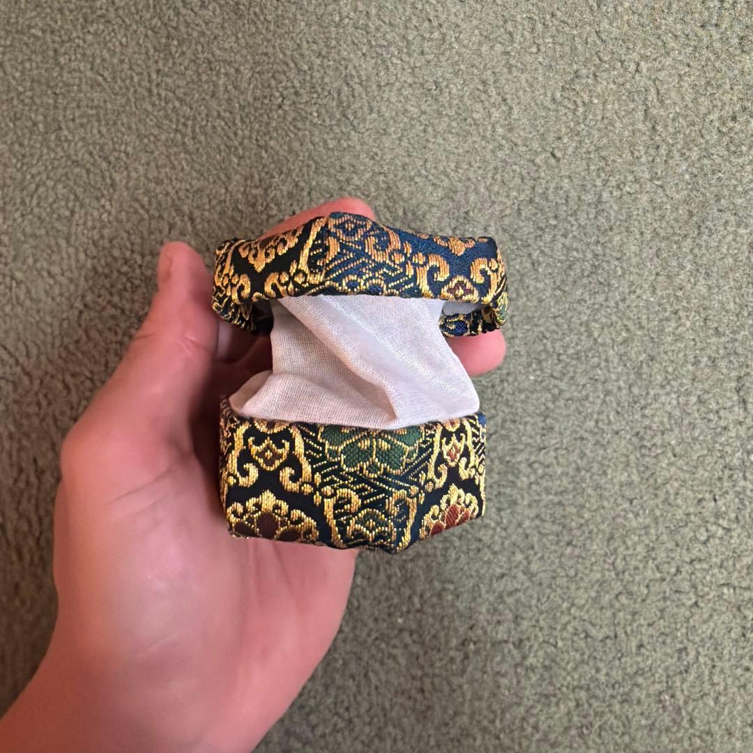 【美品】金襴香合 布香合 御香入れ 携帯用 仏具 茶道具 法衣 — image 2