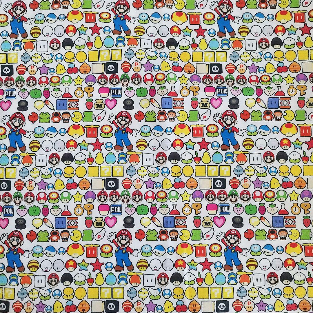 《50×70》マリオ ゲーム はぎれ 布 生地 — image 3