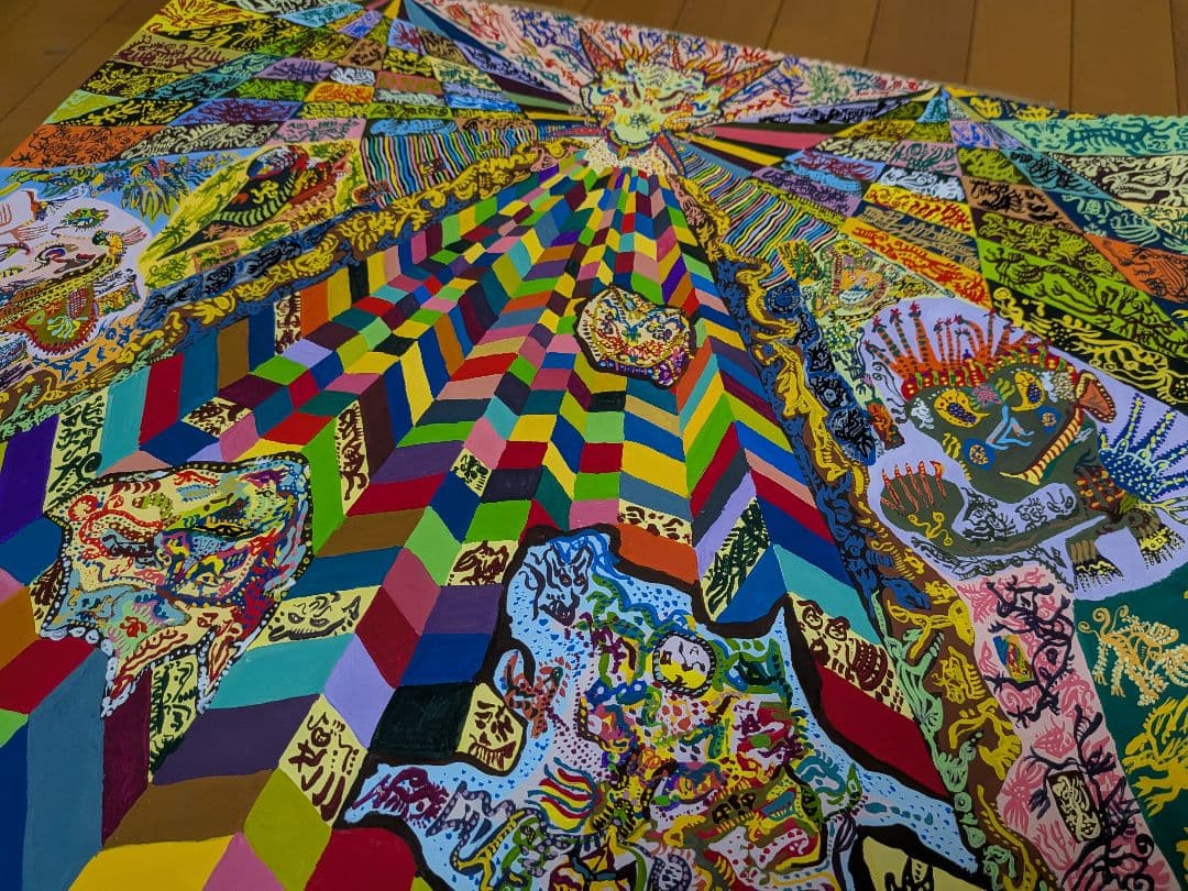 寺尾忠　アクリル絵画　“呼吸の通り道”　　縦37.5✕横45.3cm — image 2