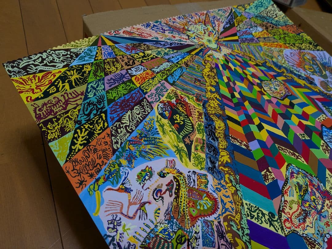 寺尾忠　アクリル絵画　“呼吸の通り道”　　縦37.5✕横45.3cm — image 3