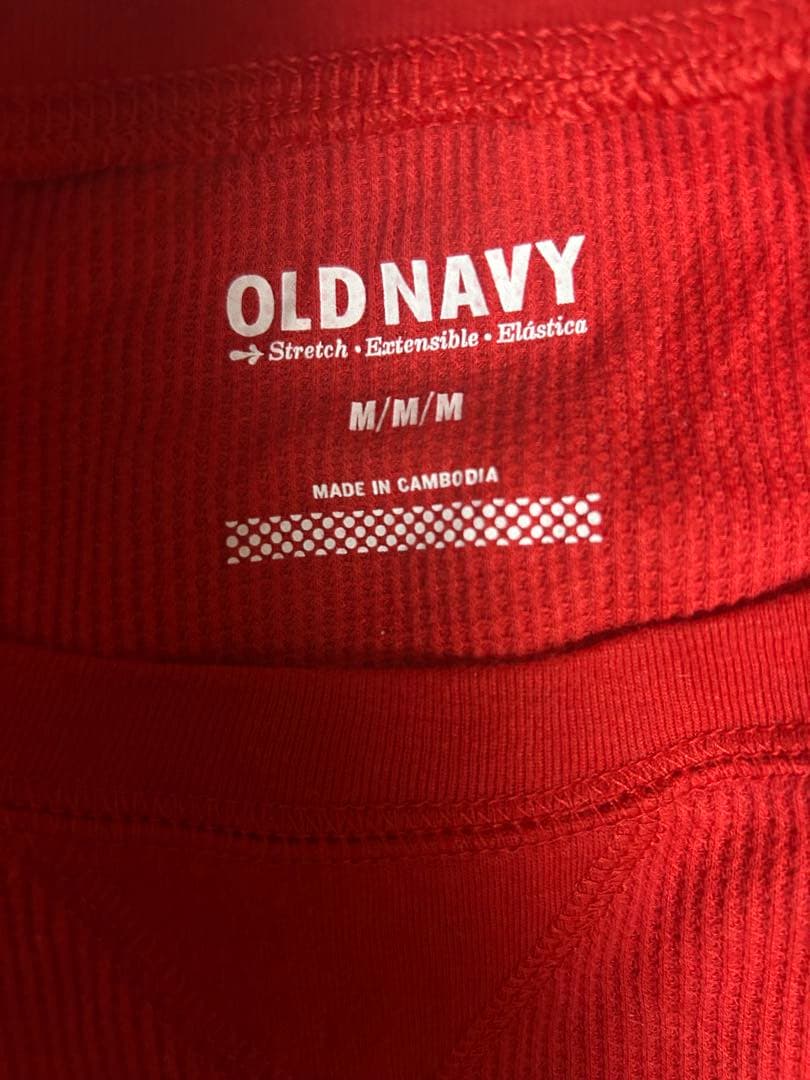 OLD NAVY 赤 サーマル カットソー レッド 【M】 — image 2