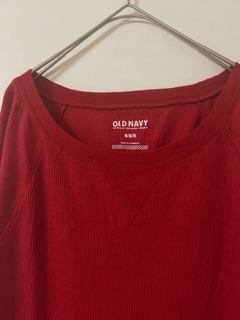 OLD NAVY 赤 サーマル カットソー レッド 【M】 — image 4