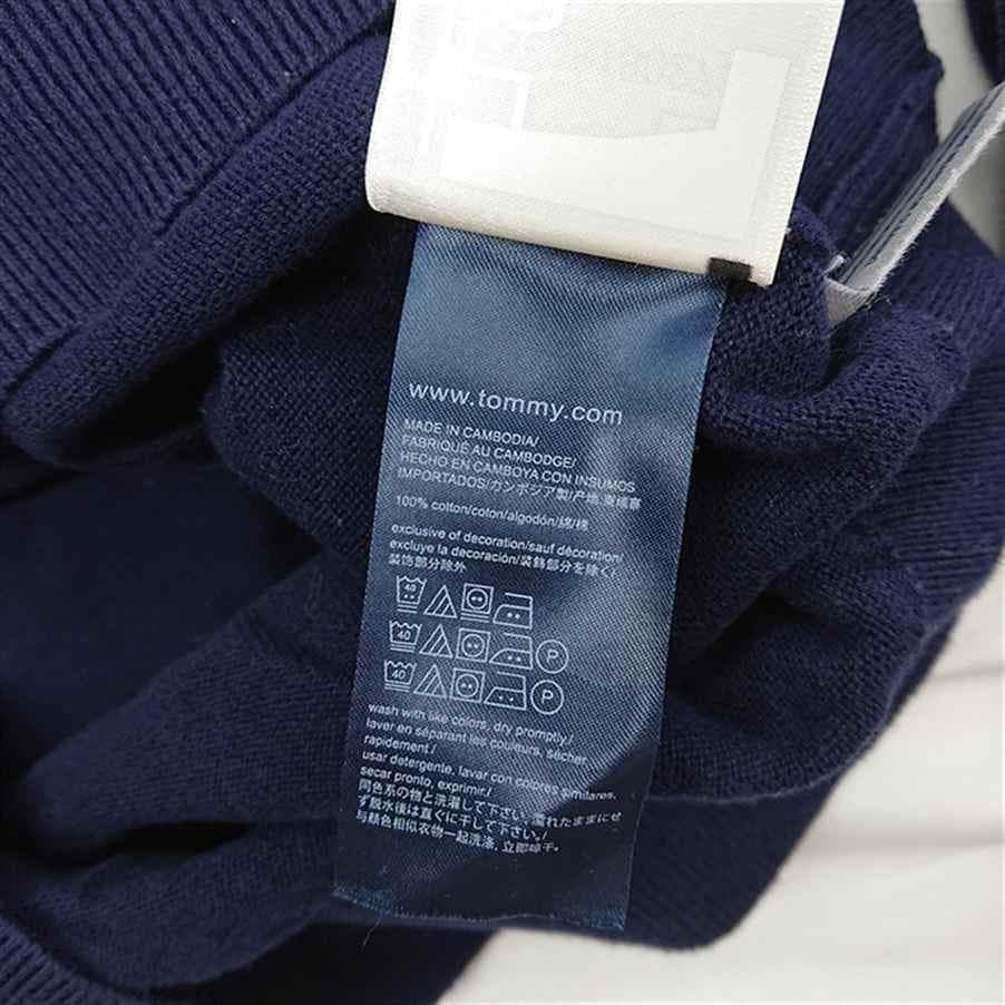 トミー ヒルフィガー クルーネックコットンニット XS ネイビー系 メンズ — image 5