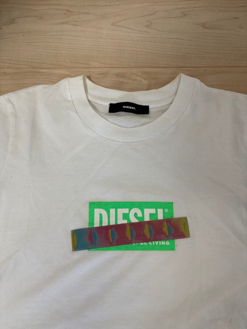 300円スタートarchive DIESEL ロゴプリント Tシャツ 短丈y2k — image 3