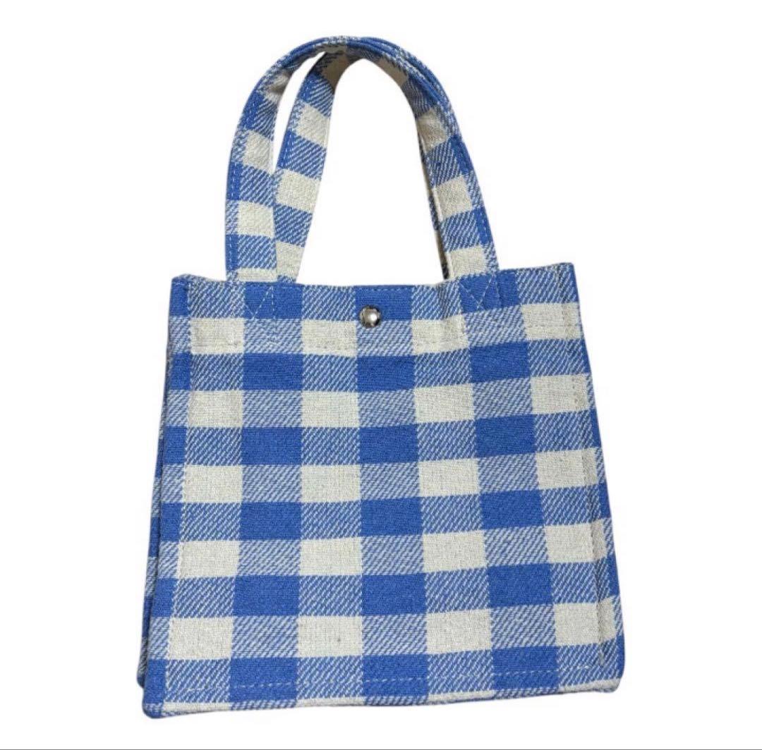 【美品】MILKFED. ミルクフェド ギンガムチェックミニトートバッグ — image 2