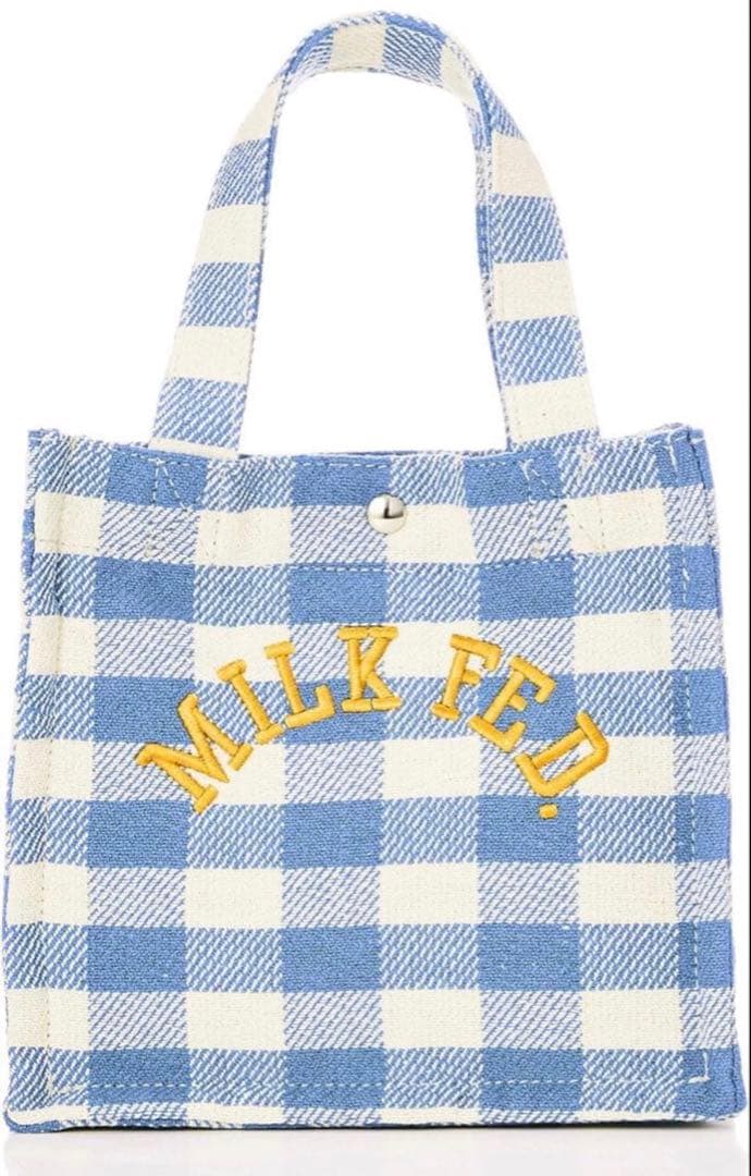 【美品】MILKFED. ミルクフェド ギンガムチェックミニトートバッグ — image 4
