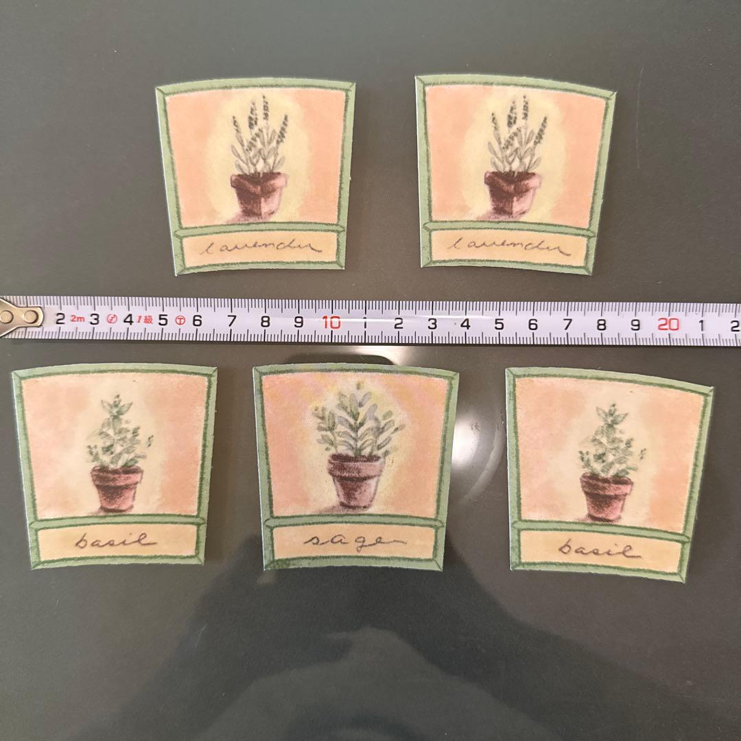 ⑱WALLIES ウォーリーズ ペーパーシール ハーブ 5枚セット — image 3