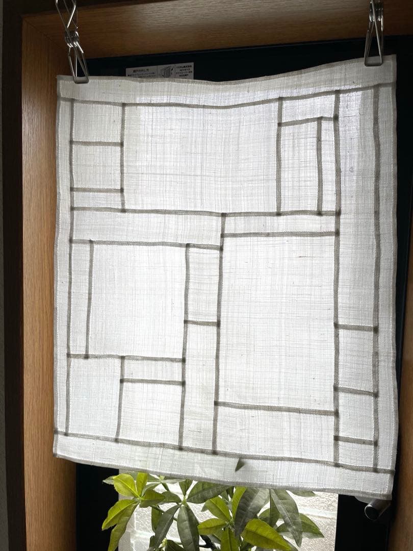 ポチャギ　オフホワイト　ミニカーテン【31㎝×36㎝】チョガッポ No.6 — image 3