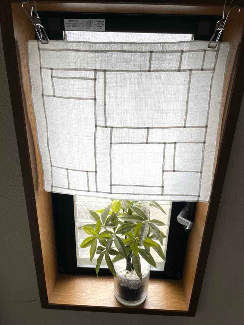 ポチャギ　オフホワイト　ミニカーテン【31㎝×36㎝】チョガッポ No.6 — image 5