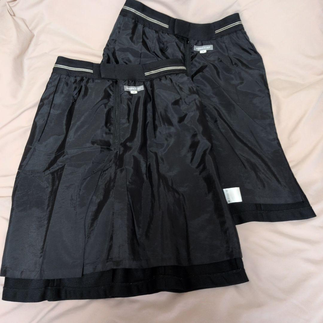 SUNPEXIST 制服　事務服　フレアスカート ブラック 7号 2枚セット — image 3