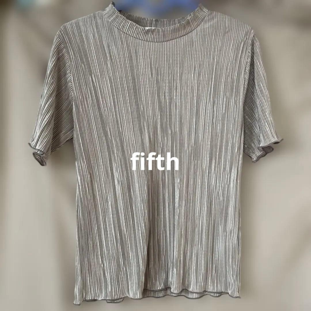 fifth プリーツ 半袖 カットソー ベージュ — image 1