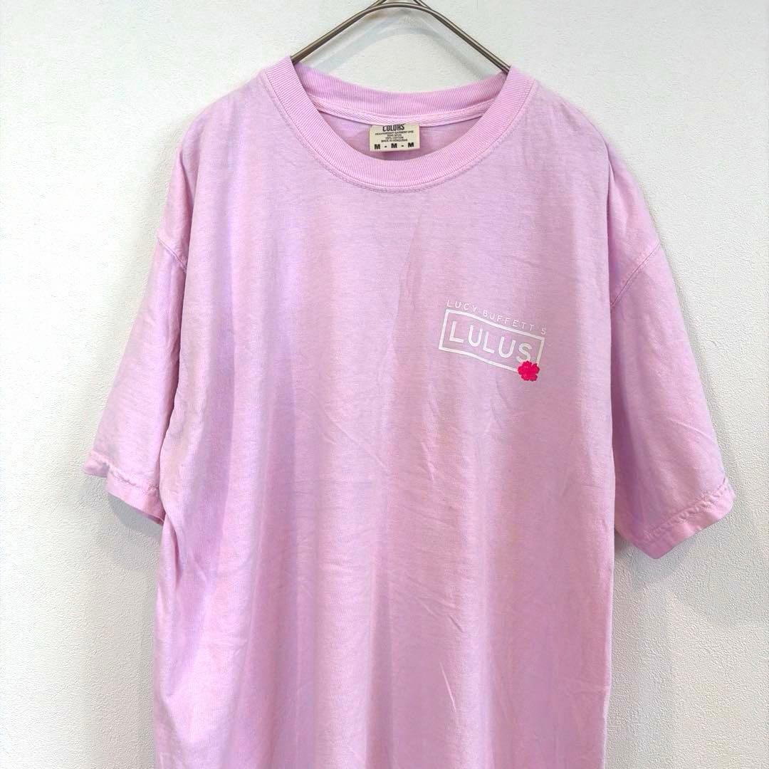 コンフォートカラーズ フラミンゴ柄 Tシャツ クルーネック 半袖 M 桃 綿 — image 2