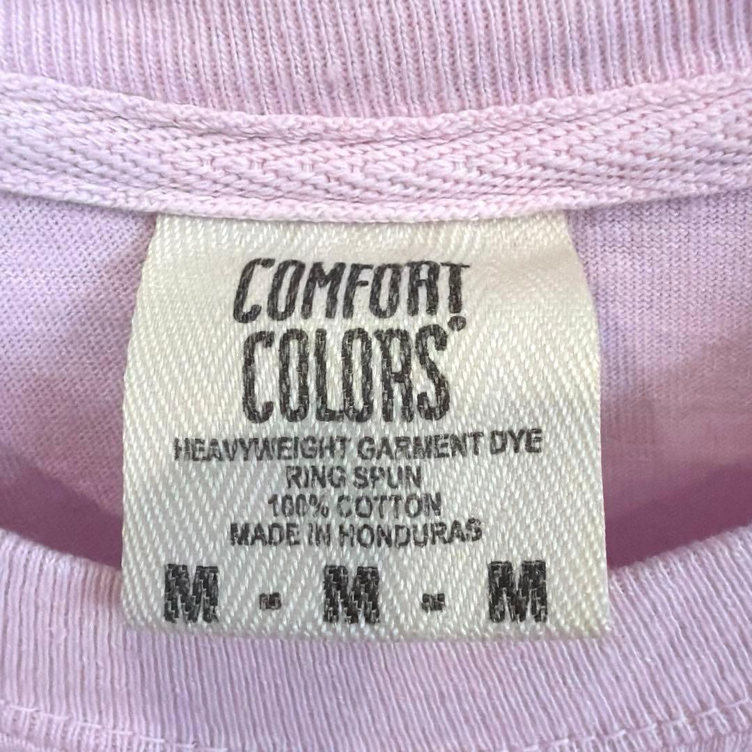 コンフォートカラーズ フラミンゴ柄 Tシャツ クルーネック 半袖 M 桃 綿 — image 3
