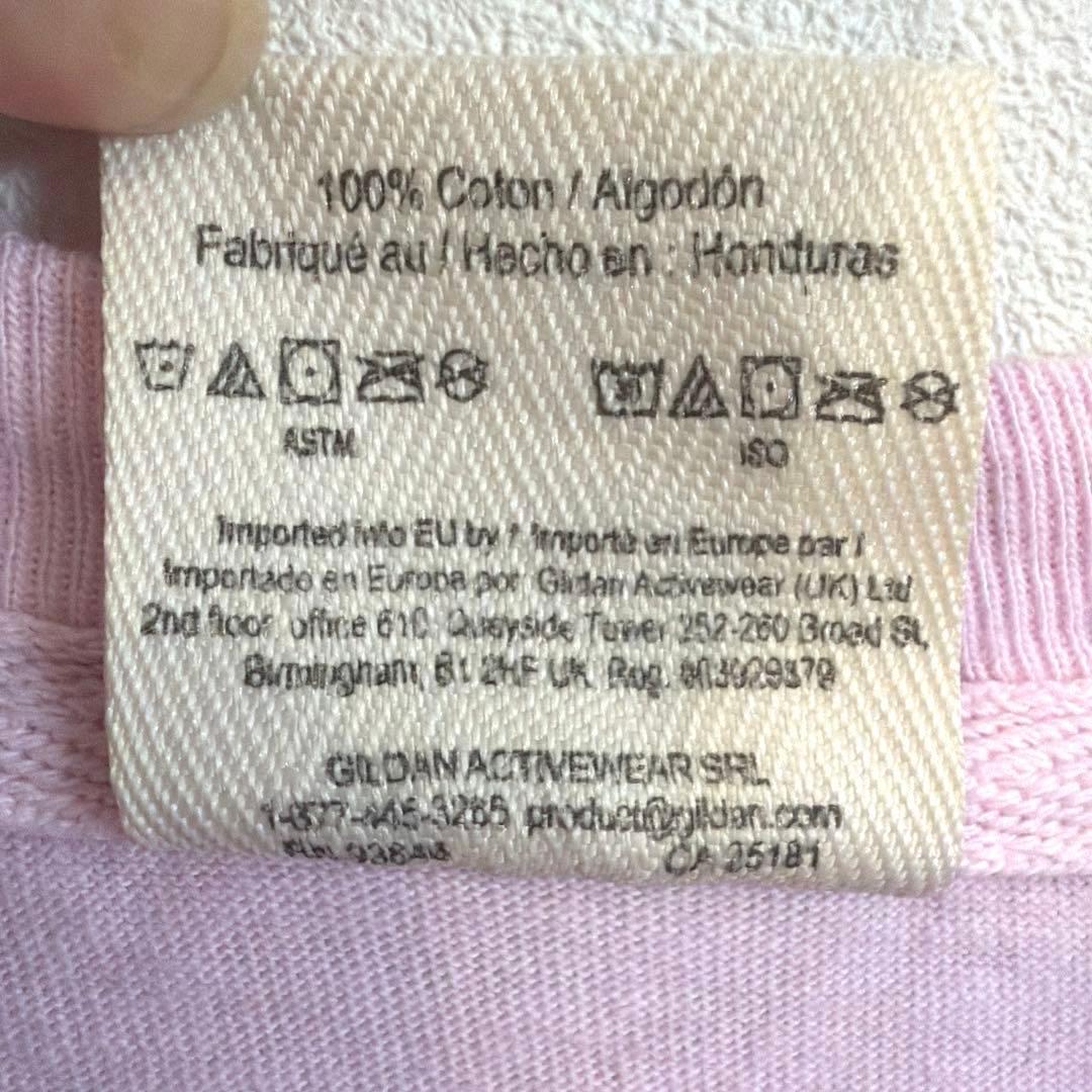 コンフォートカラーズ フラミンゴ柄 Tシャツ クルーネック 半袖 M 桃 綿 — image 4