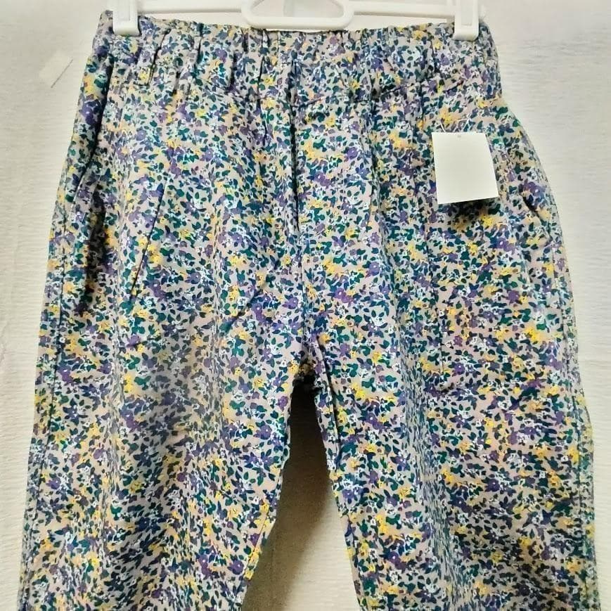 【✨新品未使用✨１点限り】コットン 綿 パンツ ピンク 花柄 サイズＳ — image 3
