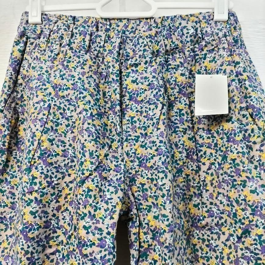 【✨新品未使用✨１点限り】コットン 綿 パンツ ピンク 花柄 サイズＳ — image 4