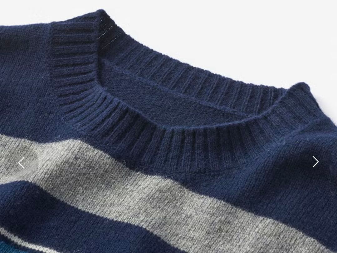 【新品】❣️DoCLASSE マルチボーダー セーター　クルーネック　ニット　M — image 4